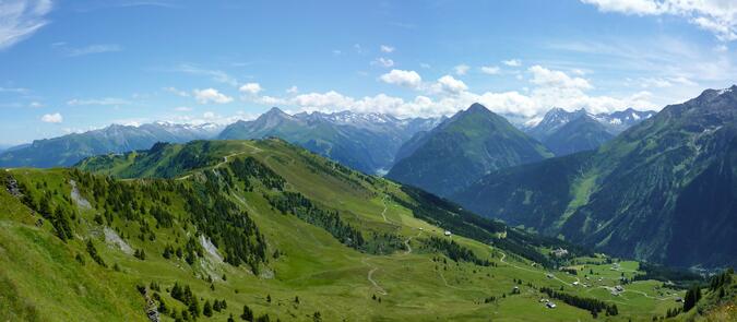 Bergpanorama in Österreich